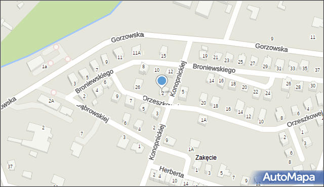 Myślibórz, Konopnickiej Marii, 2, mapa Myślibórz