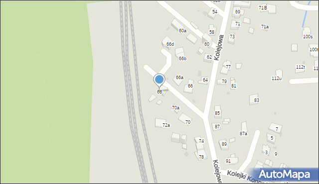 Mysłowice, Kolejowa, 68, mapa Mysłowice