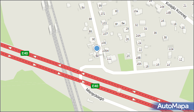 Mysłowice, Kolejowa, 94, mapa Mysłowice