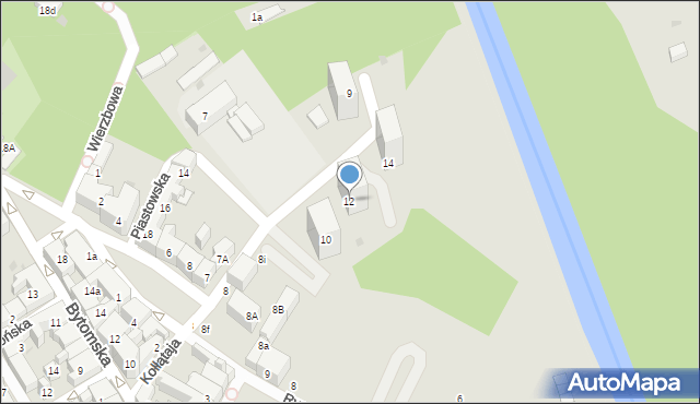 Mysłowice, Kołłątaja Hugo, 12, mapa Mysłowice