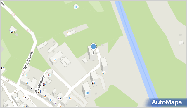 Mysłowice, Kołłątaja Hugo, 9, mapa Mysłowice