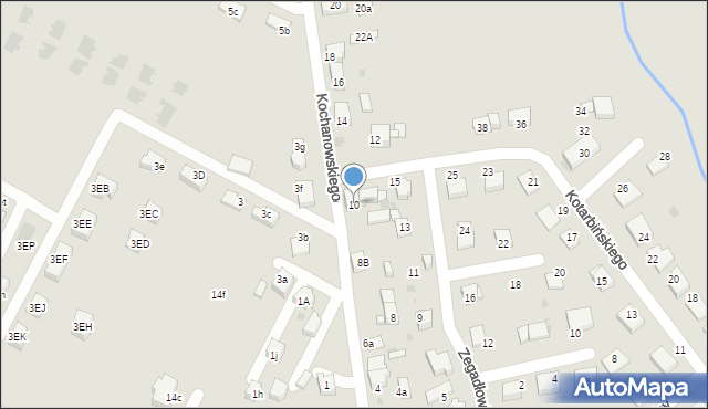Mysłowice, Kochanowskiego Jana, 10, mapa Mysłowice