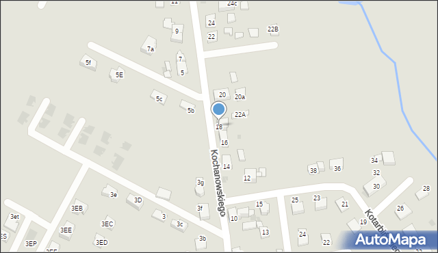 Mysłowice, Kochanowskiego Jana, 18, mapa Mysłowice