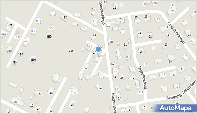 Mysłowice, Kochanowskiego Jana, 1f, mapa Mysłowice