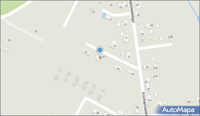 Mysłowice, Kochanowskiego Jana, 5E, mapa Mysłowice