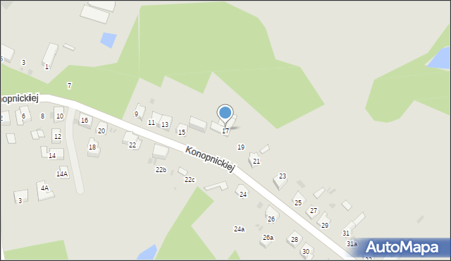 Mysłowice, Konopnickiej Marii, 17, mapa Mysłowice