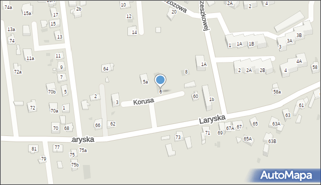 Mysłowice, Korusa Piotra, 6, mapa Mysłowice