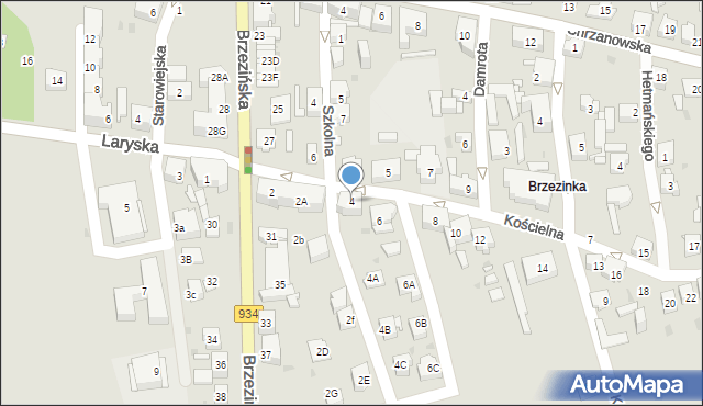 Mysłowice, Kościelna, 4, mapa Mysłowice