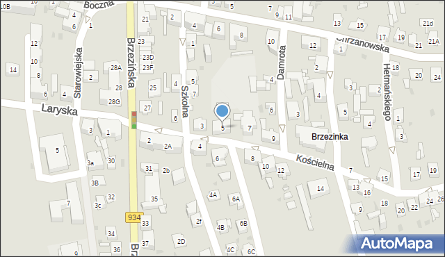 Mysłowice, Kościelna, 5, mapa Mysłowice