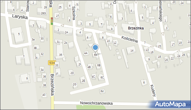 Mysłowice, Kościelna, 6A, mapa Mysłowice