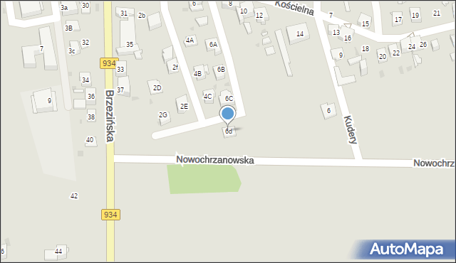 Mysłowice, Kościelna, 6d, mapa Mysłowice