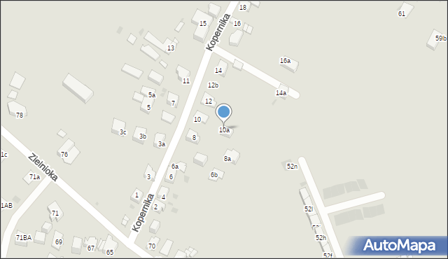 Mysłowice, Kopernika Mikołaja, 10a, mapa Mysłowice