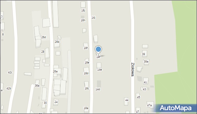 Mysłowice, Kościelniaka Franciszka, 14f, mapa Mysłowice