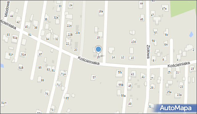 Mysłowice, Kościelniaka Franciszka, 16, mapa Mysłowice