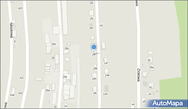 Mysłowice, Kościelniaka Franciszka, 18f, mapa Mysłowice