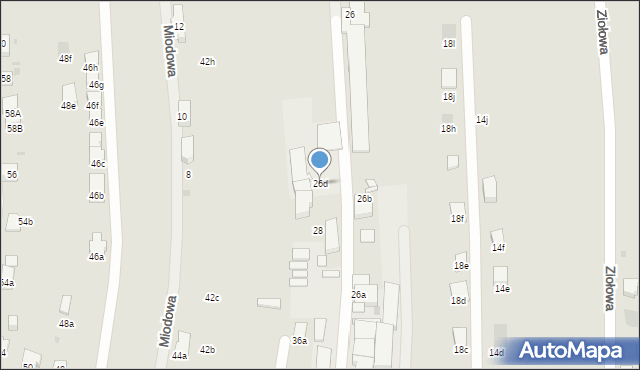 Mysłowice, Kościelniaka Franciszka, 26d, mapa Mysłowice