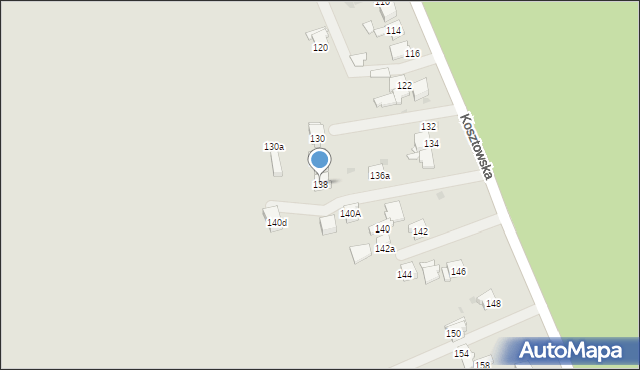 Mysłowice, Kosztowska, 138, mapa Mysłowice