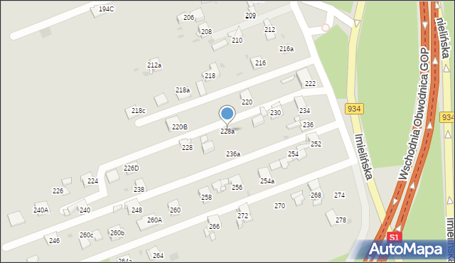 Mysłowice, Kosztowska, 228a, mapa Mysłowice