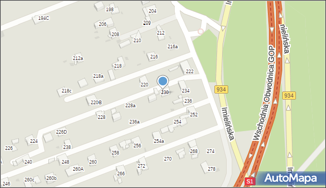 Mysłowice, Kosztowska, 232, mapa Mysłowice