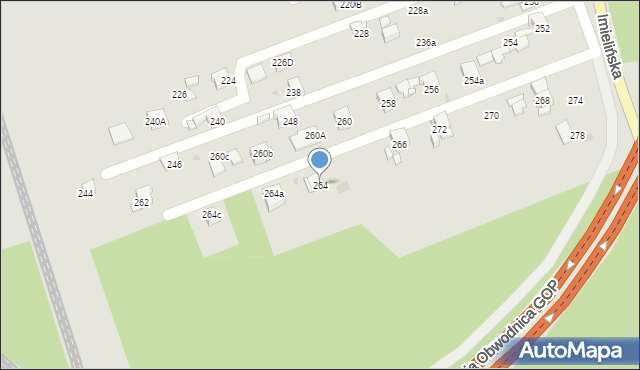 Mysłowice, Kosztowska, 264, mapa Mysłowice