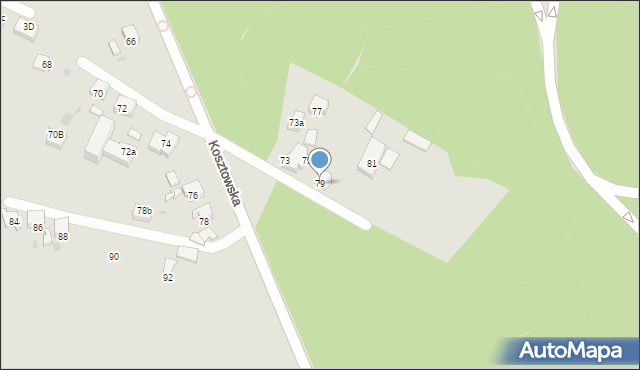 Mysłowice, Kosztowska, 79, mapa Mysłowice