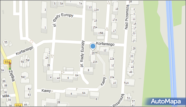 Mysłowice, Korfantego Wojciecha, 10, mapa Mysłowice
