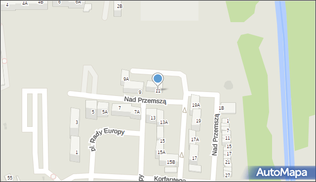 Mysłowice, Korfantego Wojciecha, 11, mapa Mysłowice