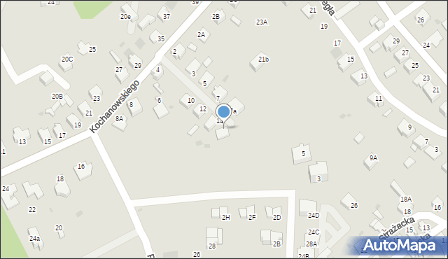 Myszków, Kochanowskiego Jana, 14A, mapa Myszków