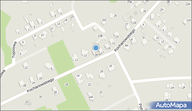 Myszków, Kochanowskiego Jana, 15, mapa Myszków