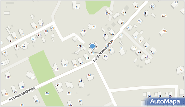 Myszków, Kochanowskiego Jana, 21, mapa Myszków