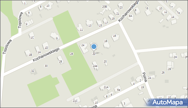 Myszków, Kochanowskiego Jana, 22, mapa Myszków