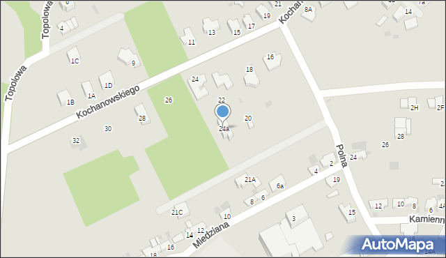 Myszków, Kochanowskiego Jana, 24a, mapa Myszków