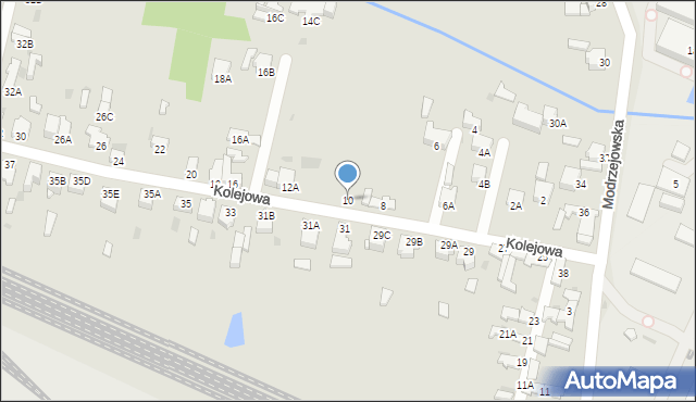 Myszków, Kolejowa, 10, mapa Myszków