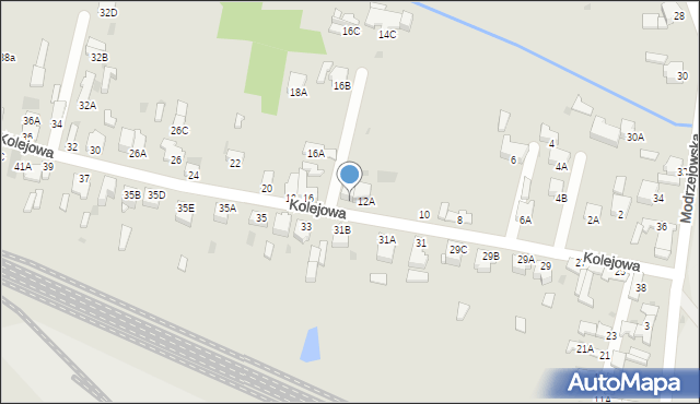 Myszków, Kolejowa, 14, mapa Myszków