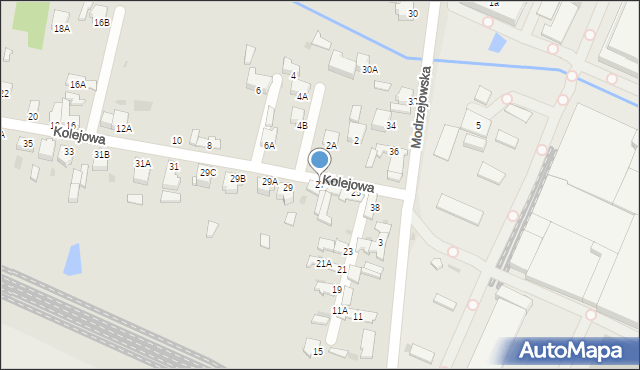 Myszków, Kolejowa, 27, mapa Myszków