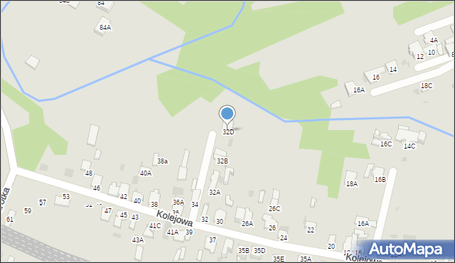 Myszków, Kolejowa, 32D, mapa Myszków