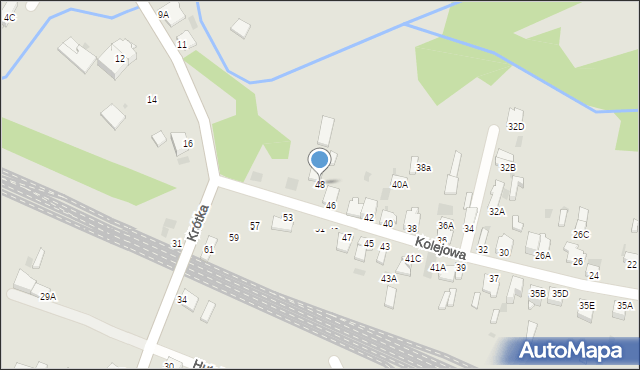 Myszków, Kolejowa, 48, mapa Myszków