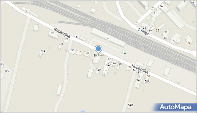Myszków, Kopernika Mikołaja, 38, mapa Myszków