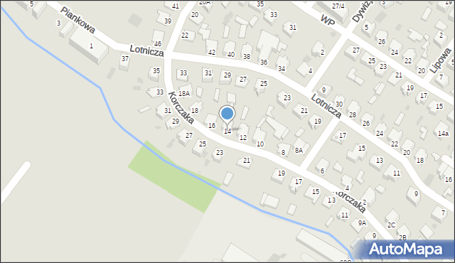 Myszków, Korczaka Janusza, 14, mapa Myszków