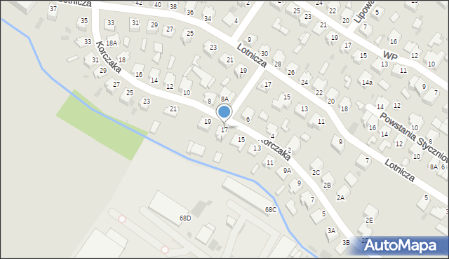 Myszków, Korczaka Janusza, 17, mapa Myszków