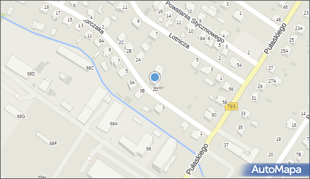 Myszków, Korczaka Janusza, 2D, mapa Myszków