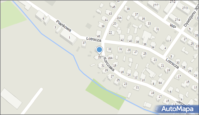 Myszków, Korczaka Janusza, 33, mapa Myszków