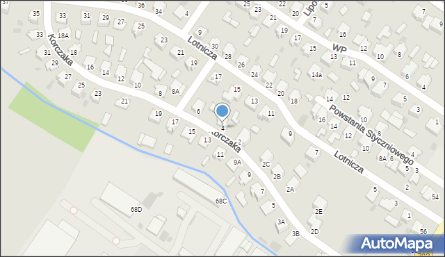 Myszków, Korczaka Janusza, 4, mapa Myszków