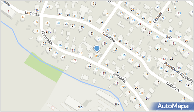 Myszków, Korczaka Janusza, 8A, mapa Myszków