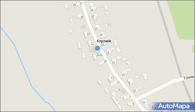 Myszków, Koronacyjna, 17, mapa Myszków