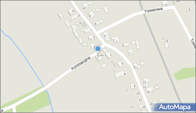 Myszków, Koronacyjna, 2, mapa Myszków