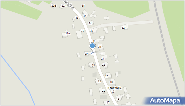 Myszków, Koronacyjna, 27, mapa Myszków