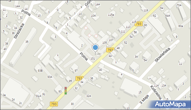 Myszków, Kościuszki Tadeusza, gen., 103, mapa Myszków