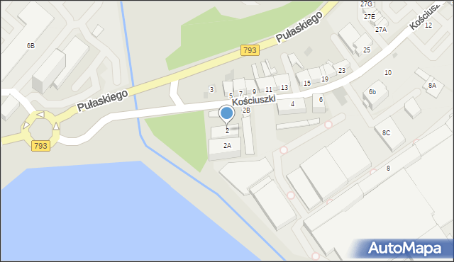 Myszków, Kościuszki Tadeusza, gen., 2, mapa Myszków