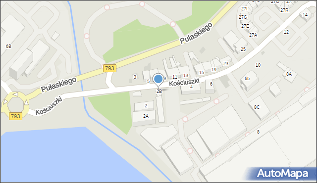 Myszków, Kościuszki Tadeusza, gen., 2B, mapa Myszków